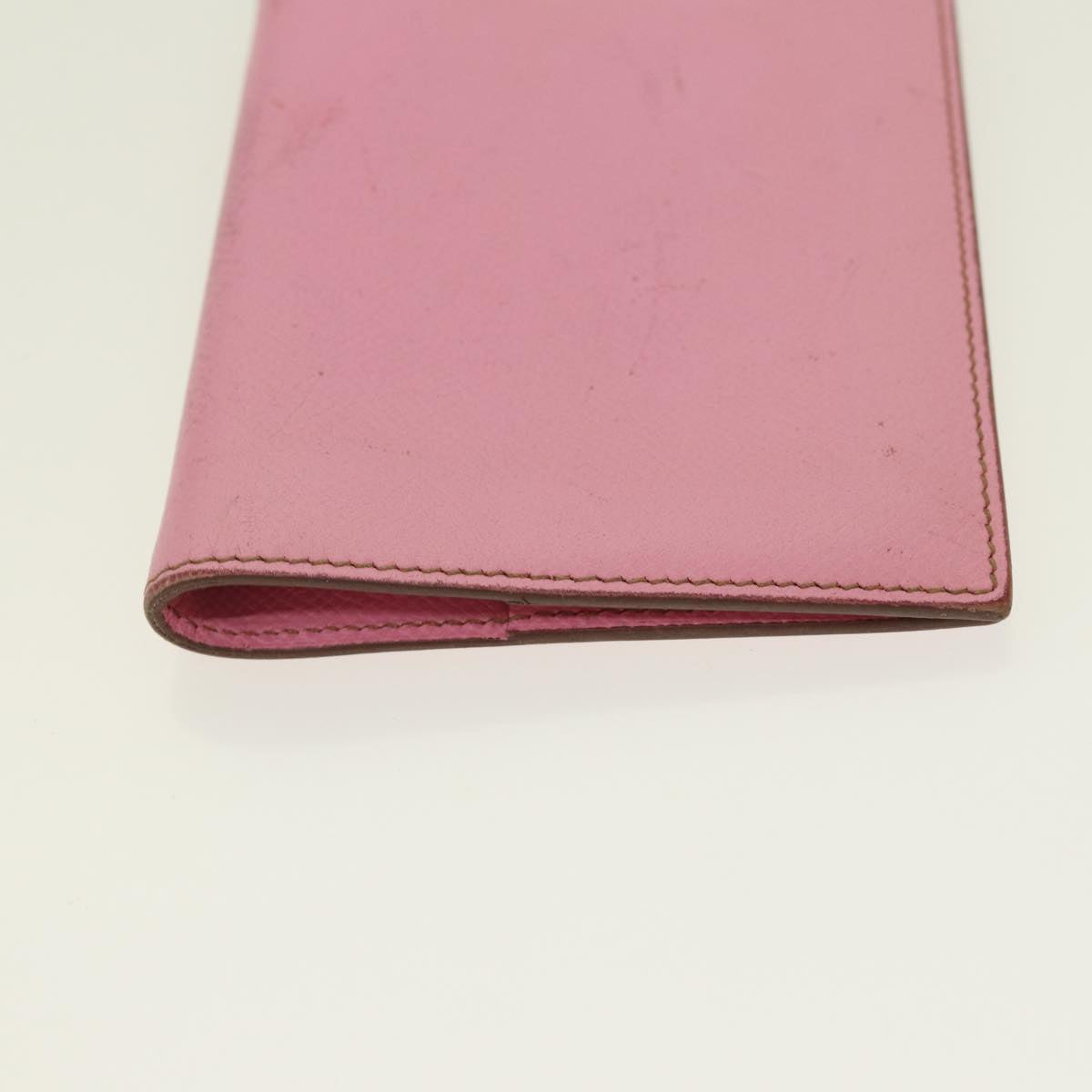 HERMES Agenda PM Day Planner Cover Epsom Leather Pink Auth 87806