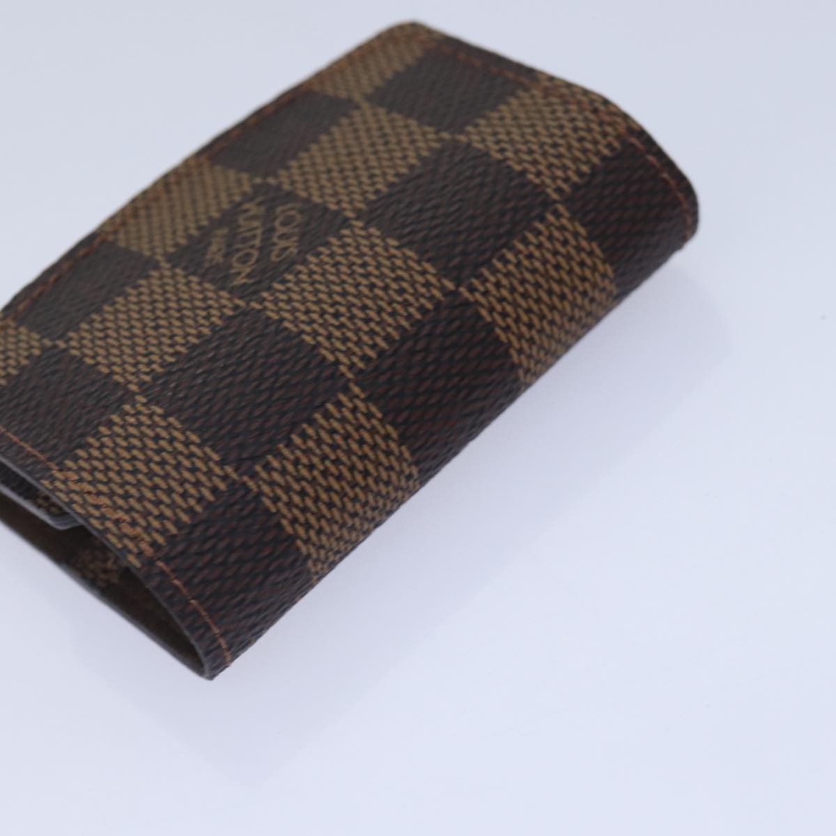 LOUIS VUITTON Damier Ebene Buton de Manchette Cadena Cuffs M64601 LV Auth 87817