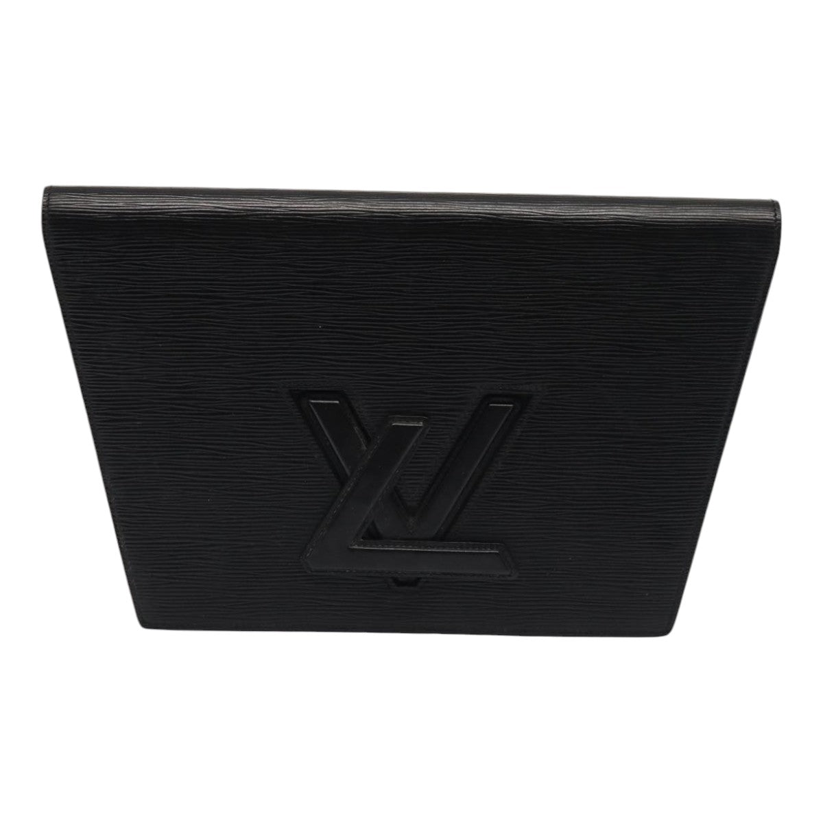 LOUIS VUITTON Epi Trapeze Clutch Bag Black M80165 LV Auth 87821