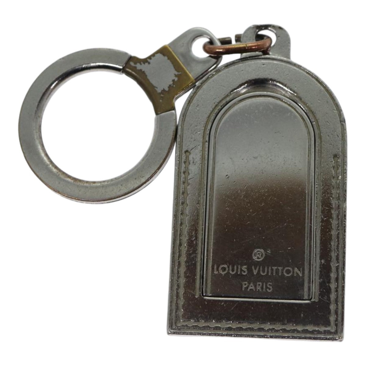 LOUIS VUITTON Porte Cles Porte Address Key Holder metal Silver M9234P Auth 87849 - 0