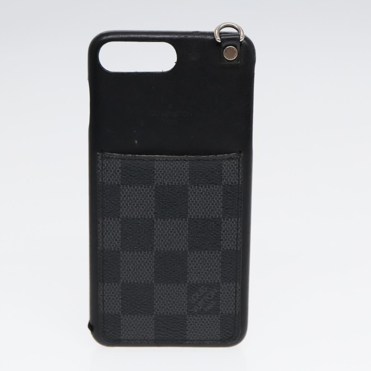 LOUIS VUITTON Damier Graphite Play Phone 8 iPhone Case N60074 LV Auth 87852