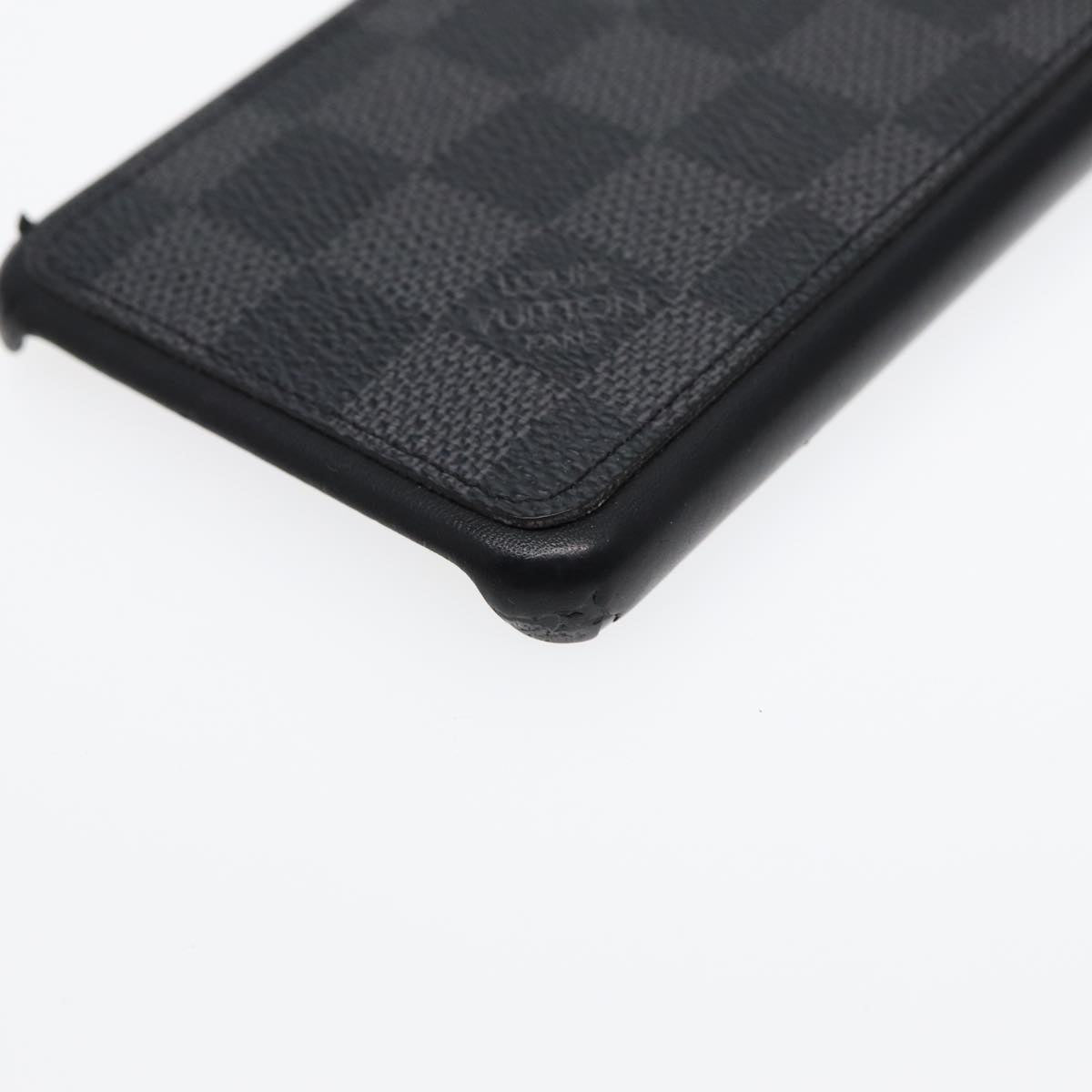 LOUIS VUITTON Damier Graphite Play Phone 8 iPhone Case N60074 LV Auth 87852