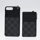 LOUIS VUITTON Damier Graphite Play Phone 8 iPhone Case N60074 LV Auth 87852-31