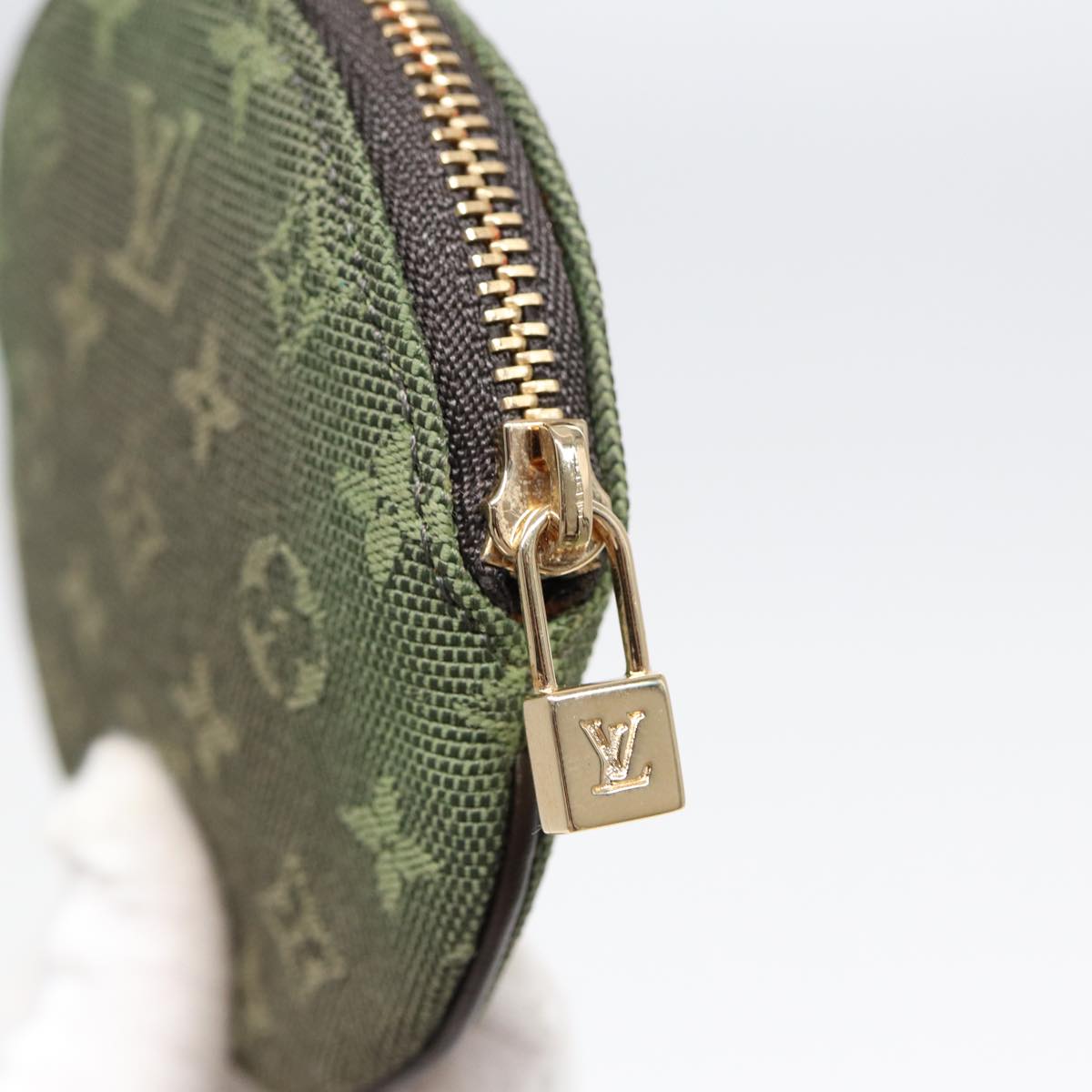 LOUIS VUITTON Monogram Mini Porte Monnaie Ron Purse TST Khaki M92451 Auth 87853