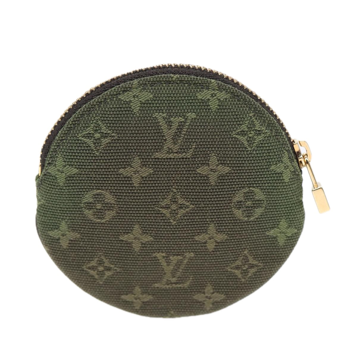 LOUIS VUITTON Monogram Mini Porte Monnaie Ron Purse TST Khaki M92451 Auth 87853