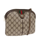 GUCCI GG Supreme Web Sherry Line Shoulder Bag PVC Beige 904 02 047 Auth 87866-1