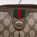 GUCCI GG Supreme Web Sherry Line Shoulder Bag PVC Beige 904 02 047 Auth 87866-18