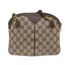 GUCCI GG Supreme Web Sherry Line Shoulder Bag PVC Beige 904 02 047 Auth 87866-2