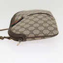 GUCCI GG Supreme Web Sherry Line Shoulder Bag PVC Beige 904 02 047 Auth 87866-4