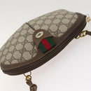 GUCCI GG Supreme Web Sherry Line Shoulder Bag PVC Beige 904 02 047 Auth 87866-6