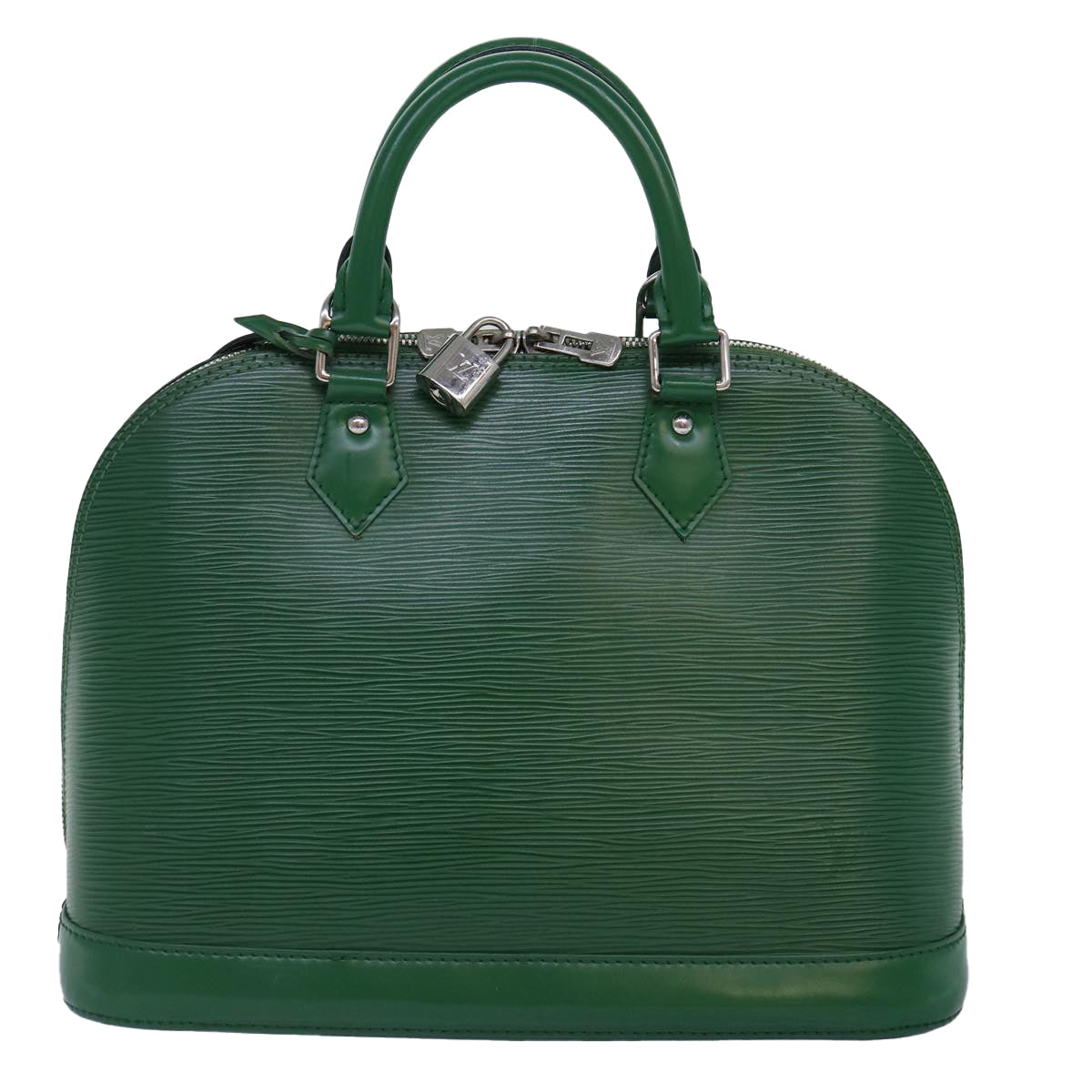 LOUIS VUITTON Epi Alma PM Hand Bag Green Cloak M40618 LV Auth 87889