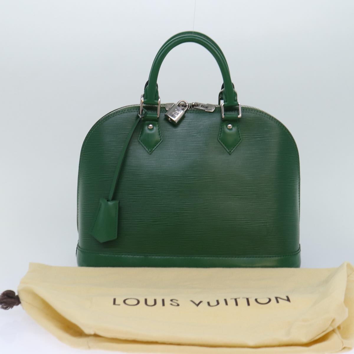 LOUIS VUITTON Epi Alma PM Hand Bag Green Cloak M40618 LV Auth 87889