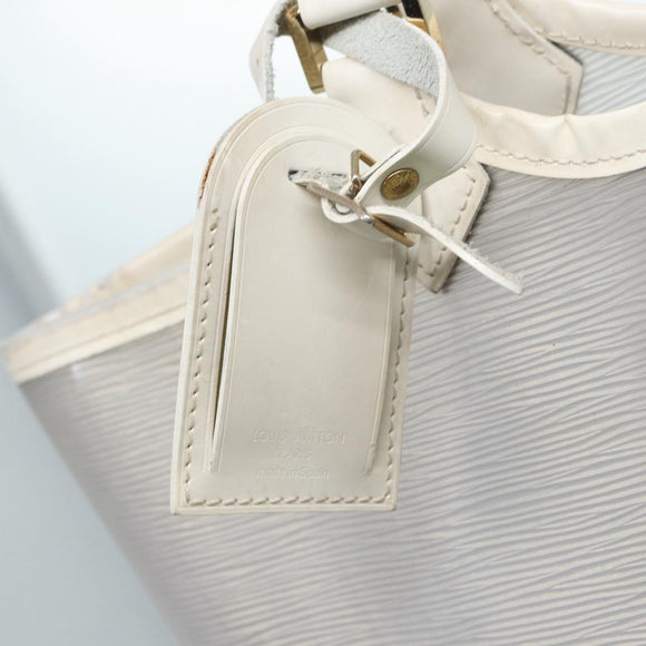 LOUIS VUITTON Epi Plage Lagoon Bay Tote Bag White Clear M92151 LV Auth 87892