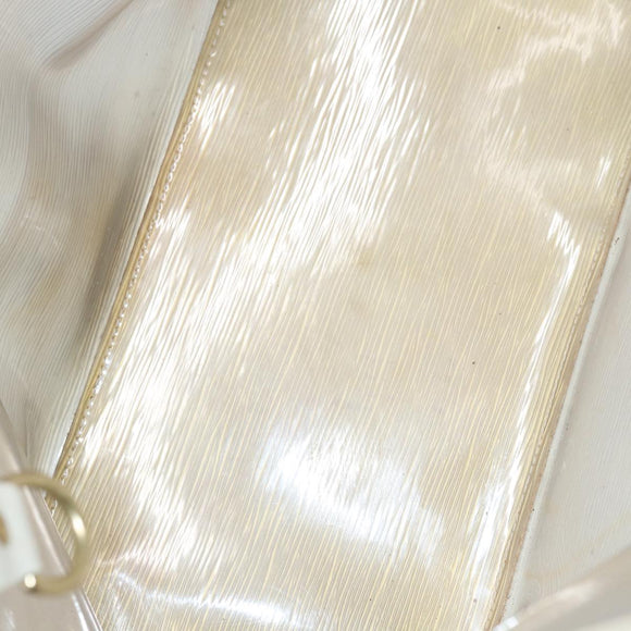 LOUIS VUITTON Epi Plage Lagoon Bay Tote Bag White Clear M92151 LV Auth 87892