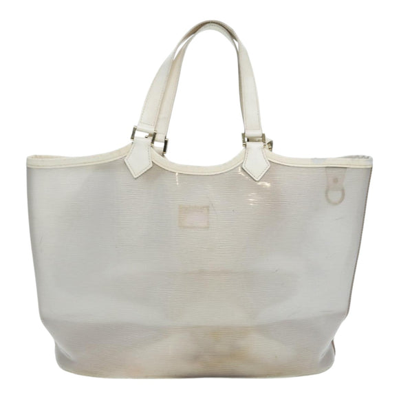 LOUIS VUITTON Epi Plage Lagoon Bay Tote Bag White Clear M92151 LV Auth 87892