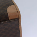 CELINE Macadam Canvas Handtasche PVC Leder Braun Gold Auth 87901-16