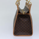 CELINE Macadam Canvas Handtasche PVC Leder Braun Gold Auth 87901-3