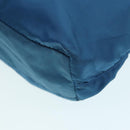 PRADA Tote Bag Nylon Blue Silver Auth 87908-15