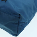 PRADA Tote Bag Nylon Blue Silver Auth 87908-9