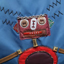 PRADA Tote Bag Nylon Blue Silver Auth 87908-10