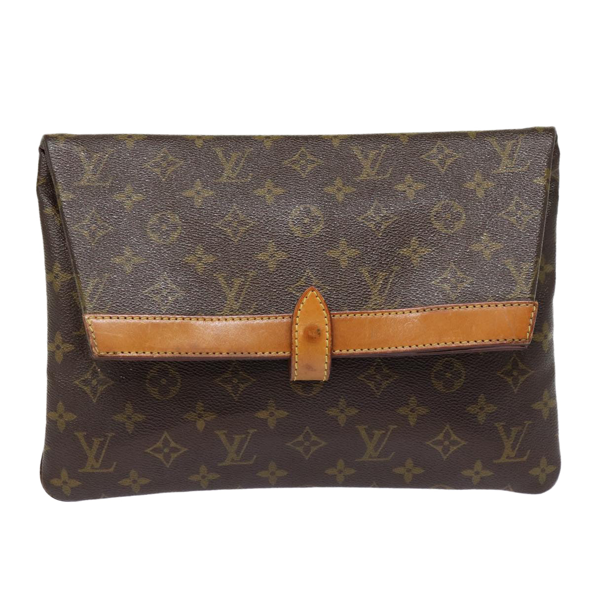 LOUIS VUITTON Monogram Pochette Priant Clutch Bag M51805 LV Auth 87918