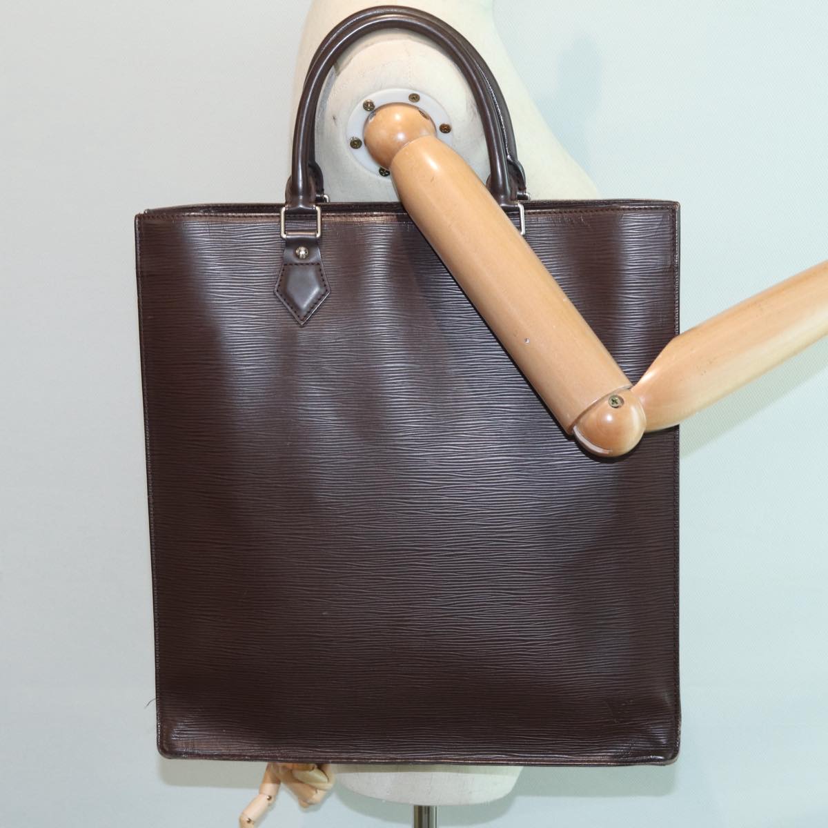 LOUIS VUITTON Epi Sac Plat PM Hand Bag Mocha M5274D LV Auth 87938