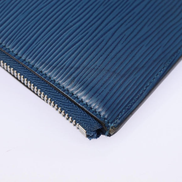 LOUIS VUITTON Epi Pochette Jules GM Clutch Bag Blue M64154 LV Auth 87939