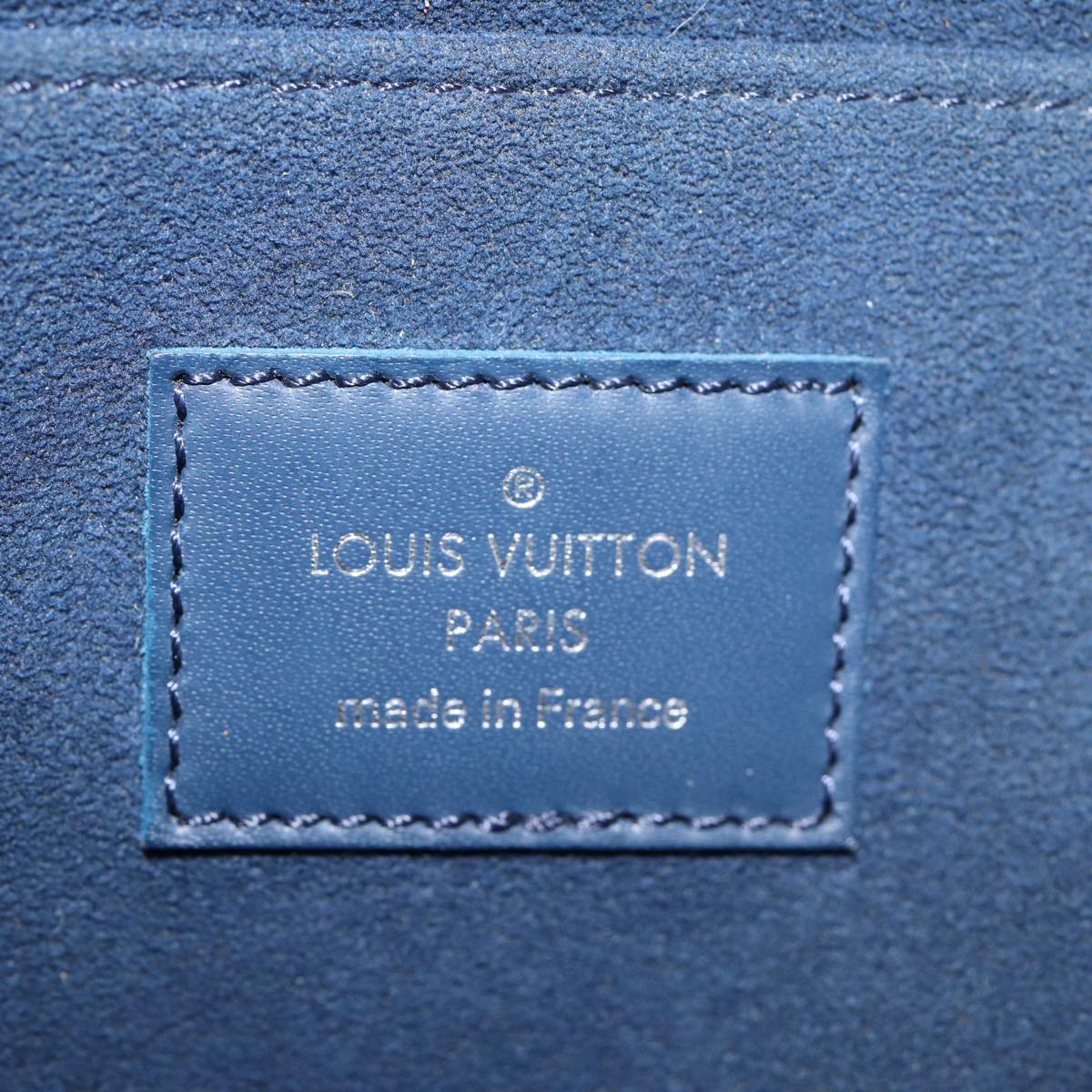 LOUIS VUITTON Epi Pochette Jules GM Clutch Bag Blue M64154 LV Auth 87939