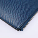 LOUIS VUITTON Epi Pochette Jules GM Clutch Bag Blue M64154 LV Auth 87939-14