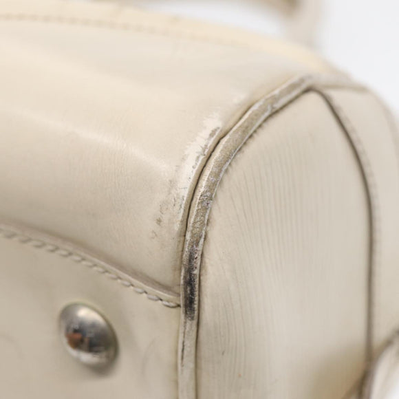 LOUIS VUITTON Epi Boring Montaigne GM Hand Bag White Yvoire M5931J LV Auth 87942