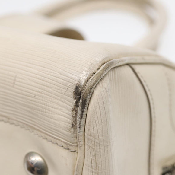 LOUIS VUITTON Epi Boring Montaigne GM Hand Bag White Yvoire M5931J LV Auth 87942