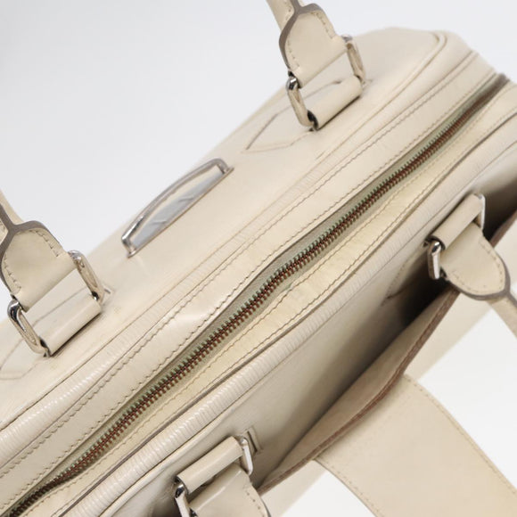 LOUIS VUITTON Epi Boring Montaigne GM Hand Bag White Yvoire M5931J LV Auth 87942