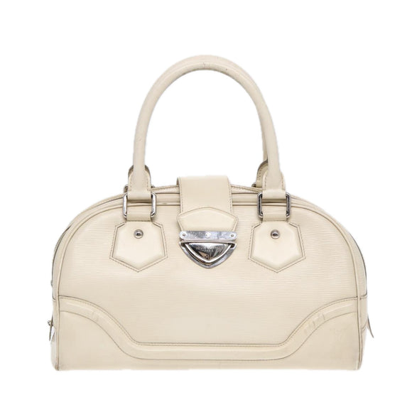 LOUIS VUITTON Epi Boring Montaigne GM Hand Bag White Yvoire M5931J LV Auth 87942