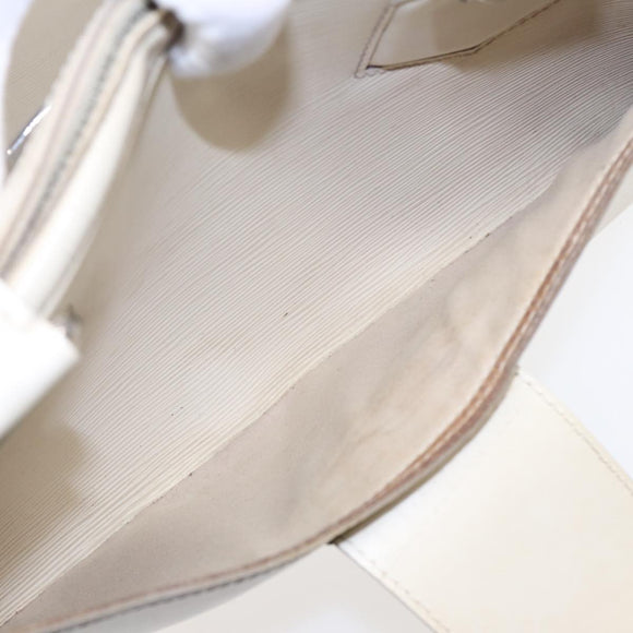LOUIS VUITTON Epi Boring Montaigne GM Hand Bag White Yvoire M5931J LV Auth 87942