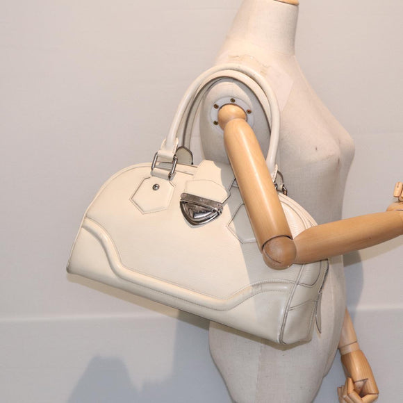 LOUIS VUITTON Epi Boring Montaigne GM Hand Bag White Yvoire M5931J LV Auth 87942
