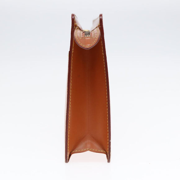 LOUIS VUITTON Epi Pochette Homme Clutch Bag Brown Zipangu Gold M52528 Auth 87959