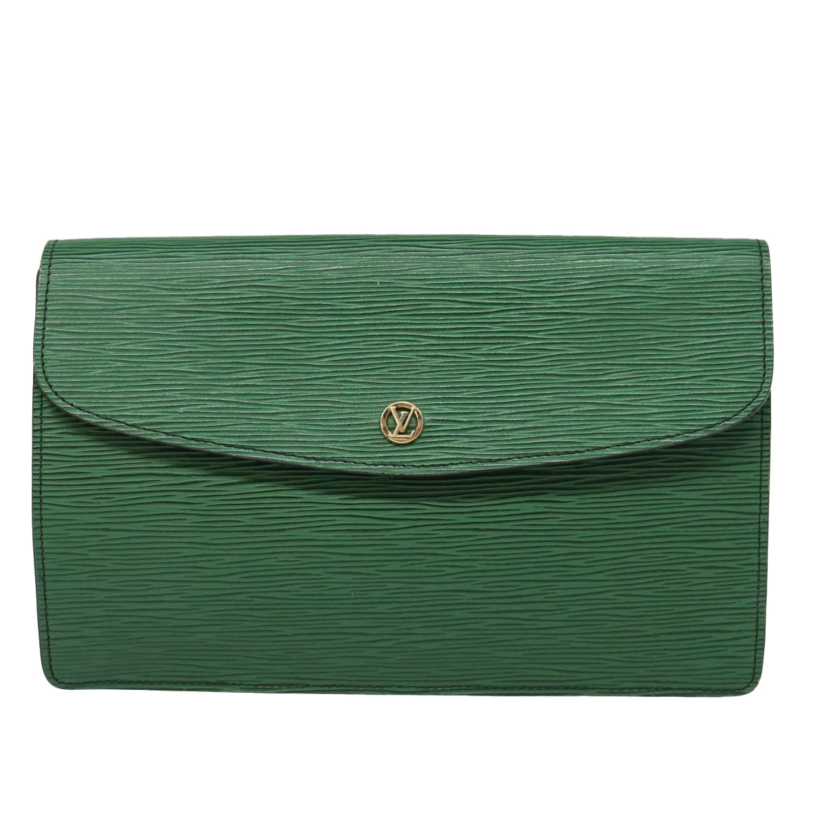 LOUIS VUITTON Epi Montaigne 27 Clutch Bag Green M52654 LV Auth 87962