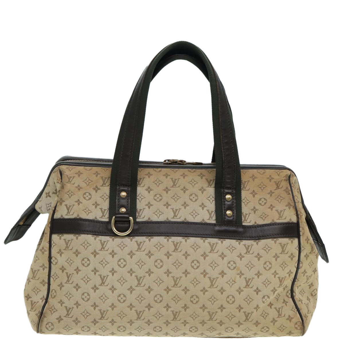 LOUIS VUITTON Monogram Mini Josephine GM Hand Bag Khaki M92310 LV Auth 87965