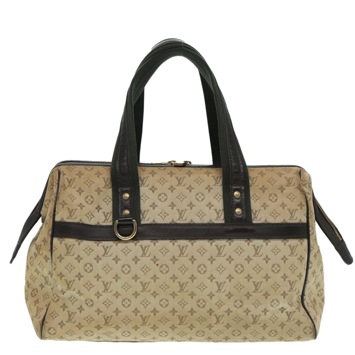 LOUIS VUITTON Monogram Mini Josephine GM Hand Bag Khaki M92310 LV Auth 87965