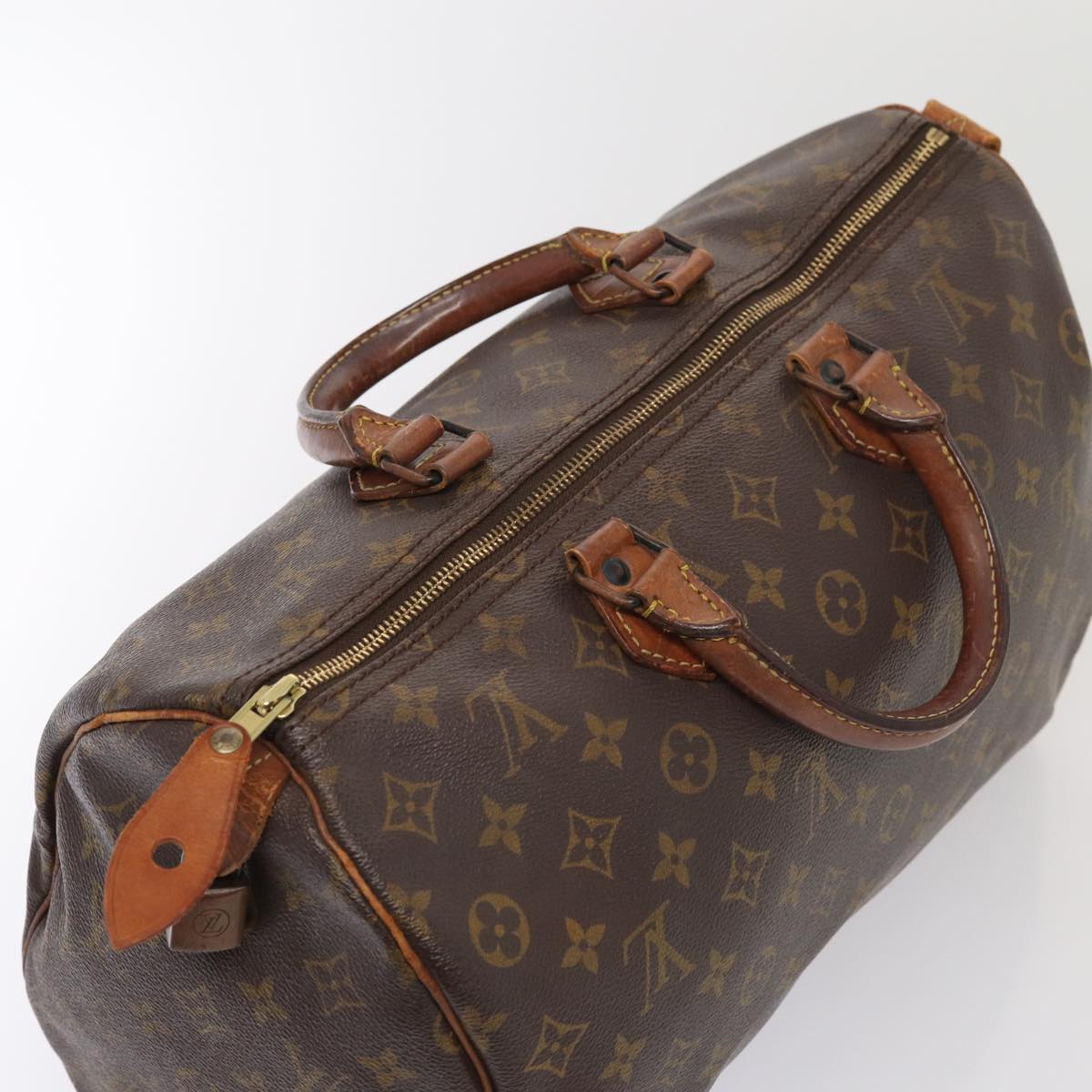 LOUIS VUITTON Monogram Speedy 35 Hand Bag M41524 LV Auth 87976