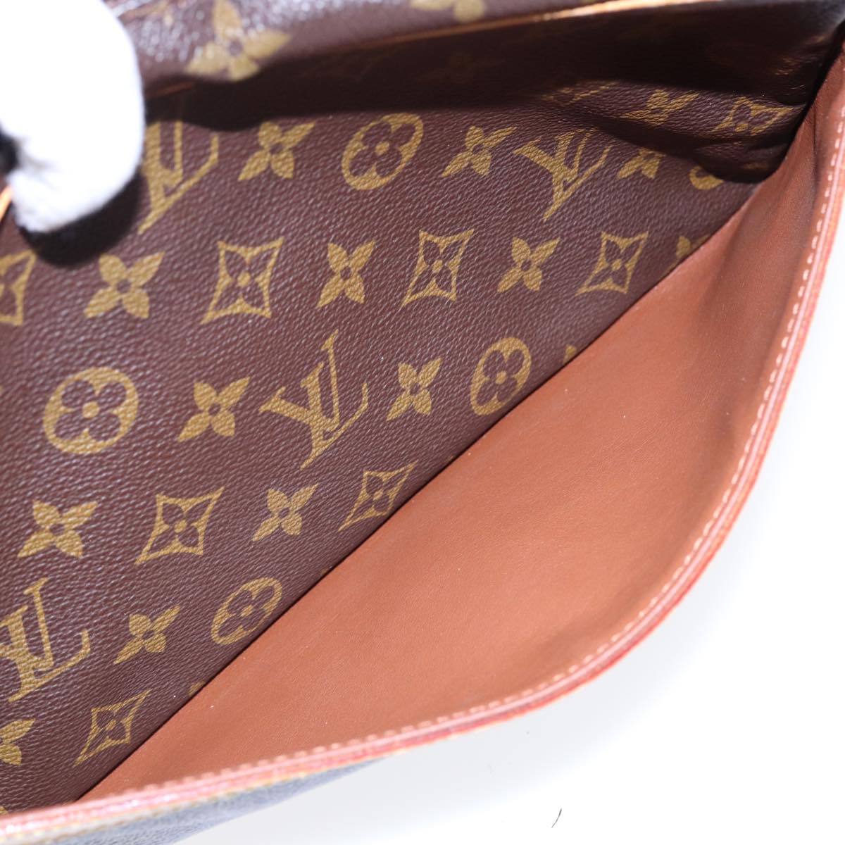 LOUIS VUITTON Monogram Compiegne 28 Clutch Bag M51845 LV Auth 88000