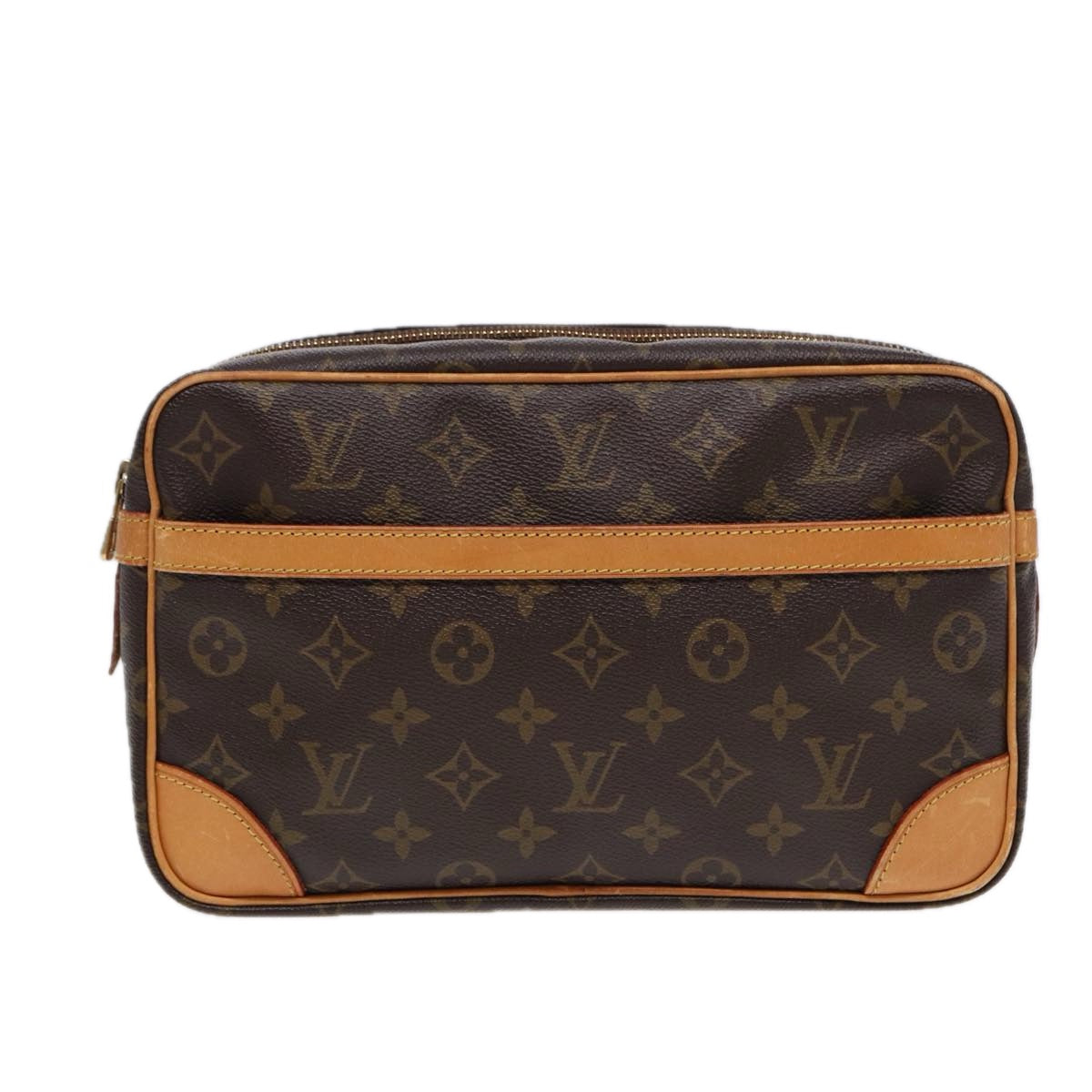 LOUIS VUITTON Monogram Compiegne 28 Clutch Bag M51845 LV Auth 88000