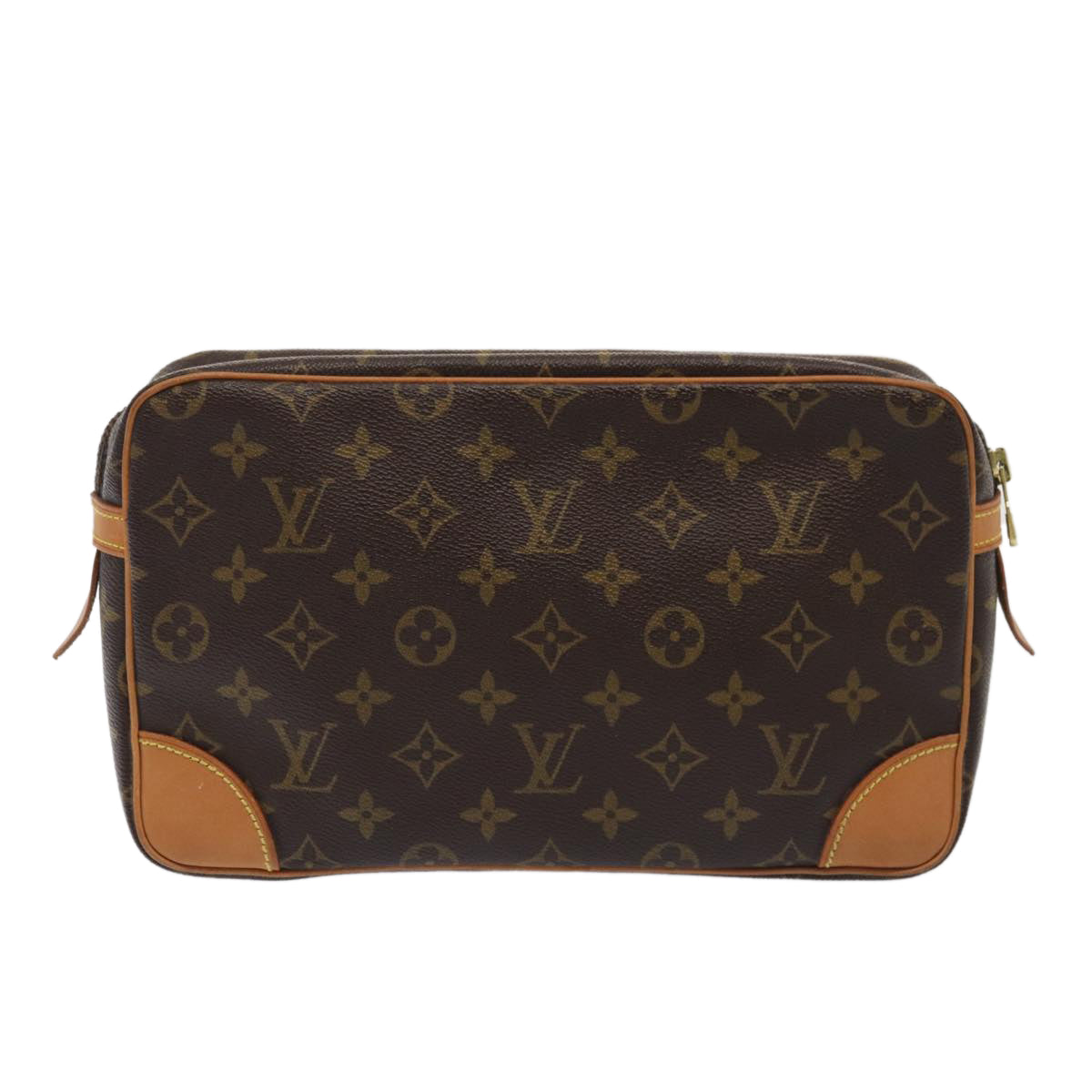 LOUIS VUITTON Monogram Compiegne 28 Clutch Bag M51845 LV Auth 88001