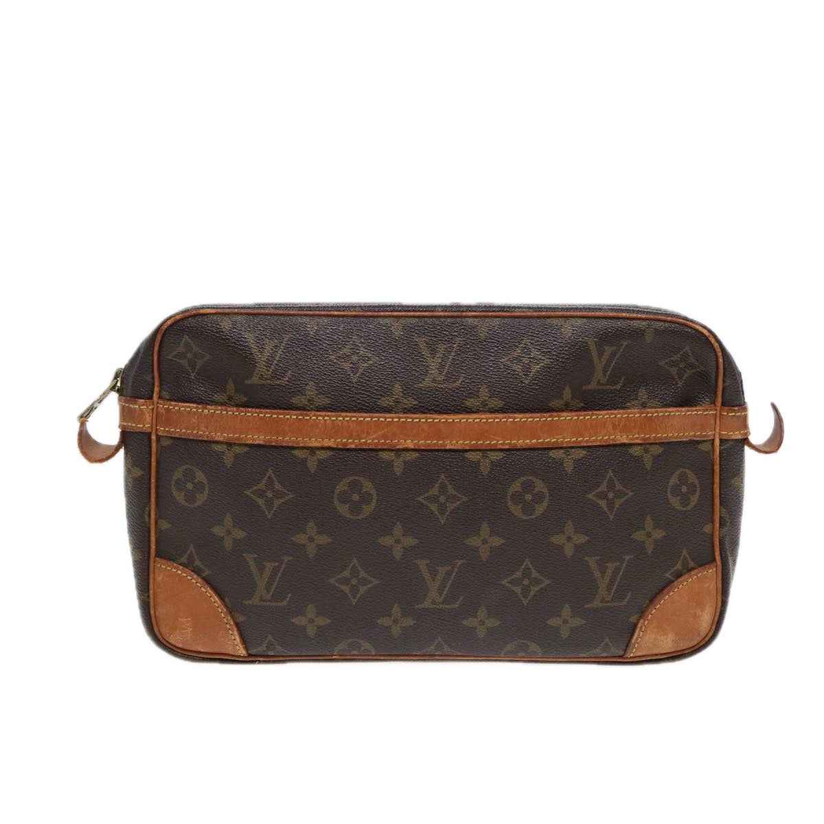 LOUIS VUITTON Monogram Compiegne 28 Clutch Bag M51845 LV Auth 88002