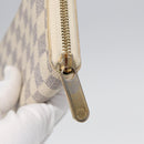 LOUIS VUITTON Damier Azur Zippy Wallet Long Wallet N63503 LV Auth 88032-8