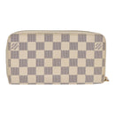 LOUIS VUITTON Damier Azur Zippy Wallet Long Wallet N63503 LV Auth 88032-2