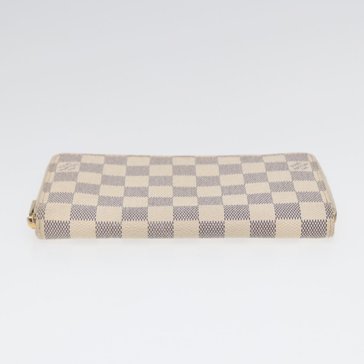 LOUIS VUITTON Damier Azur Zippy Wallet Long Wallet N63503 LV Auth 88032