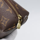 LOUIS VUITTON Monogram Trousse Demi Ronde Cosmetic Pouch M47520 LV Auth 88042-8