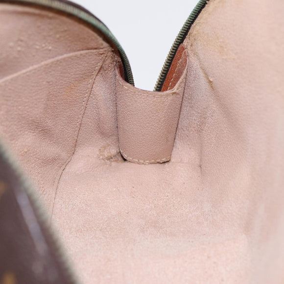 LOUIS VUITTON Monogram Trousse Demi Ronde Cosmetic Pouch M47520 LV Auth 88042