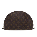 LOUIS VUITTON Monogram Trousse Demi Ronde Cosmetic Pouch M47520 LV Auth 88042-13